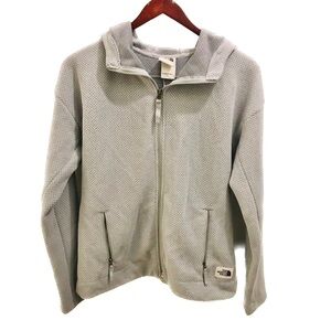 The North Face Sibley Fleece Hoodie Small Gray Jacket Sweatshirt Zip Up Knit